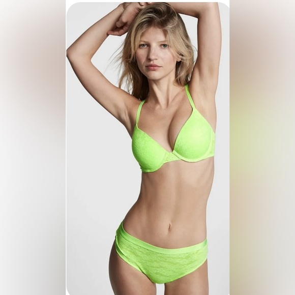 Victoria's secret pink everywear
push up bra 40B 40DD 40C & Panty Pop
Lime Neon - Picture 2 of 8